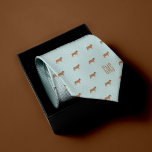 Gravata Bulldog Pattern Monograma<br><div class="desc">Bulldog divertido sobre um fundo azul-claro. Personalize com um monograma para fazer o perfeito de uma espécie de presente. Procurando uma cor diferente? Sem problemas! Basta clicar no botão "Personalizar" e selecionar a cor de fundo de sua escolha.</div>
