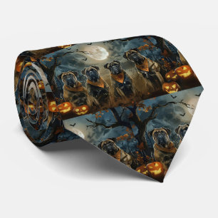Gravata Bullmastiff Halloween Spooky