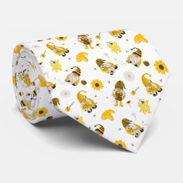 Gravata Bumble Bee Sunflower Yellow Gnomo Tie