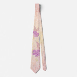 Gravata Buquê de noiva com laço cor de rosa Sunset Rose Fa