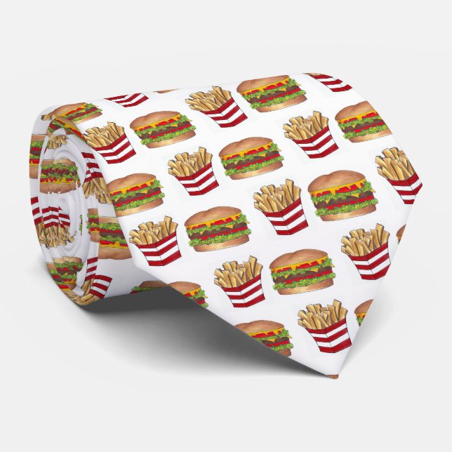 Gravata Burger Clássico de Emparelhamento de Comidas Rápid (Rolled)