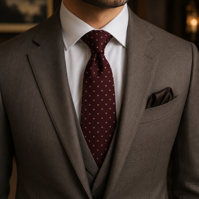Gravata Burgundy Champagne Luxo Poder Casamento (Criador carregado)