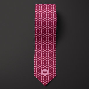 Gravata Burgundy Honeycomb Casual