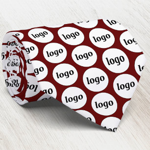 Gravata Burgundy Simples Logotipo Empresa