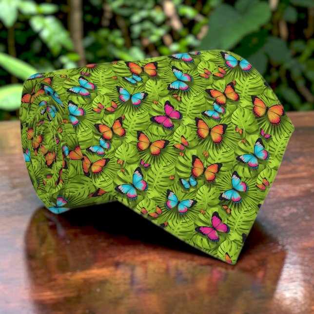 Gravata Butterfly Pattern Custom Necktie (Criador carregado)