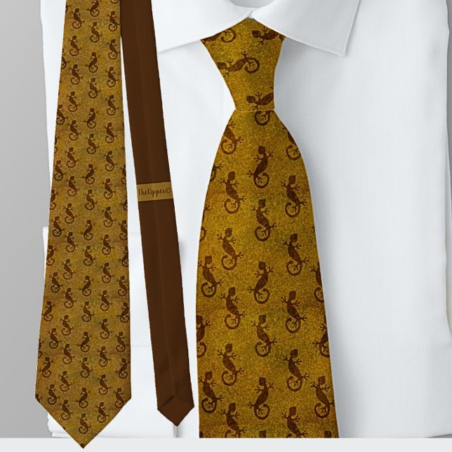 Gravata Butterscotch Brown Chameleon NeckTie (Criador carregado)