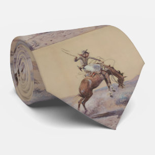 Gravata C M Russell A Bad One Western Bronc Rider