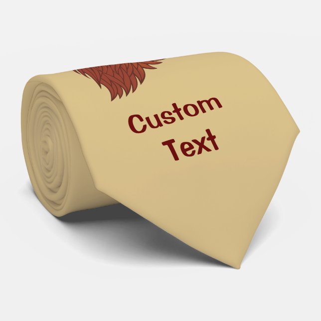 Gravata Cabeça de Galo Vermelho (Rolled)