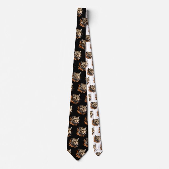 Gravata cabeça-leopardo nublada (Frente)