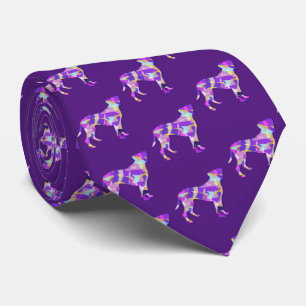 Gravata Cachorro-Boxer Silhouette Dark-Purple Neck