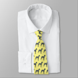 Gravata Cachorro Branco / Cachorro Italiano Amarelo&Azul A