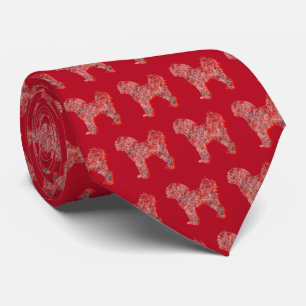 Gravata Cachorro de Natal Bonito Cachorro Silhouette Pesco