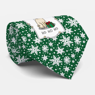 Gravata Cachorro de Papai Noel de Natal (desfiladeiro)
