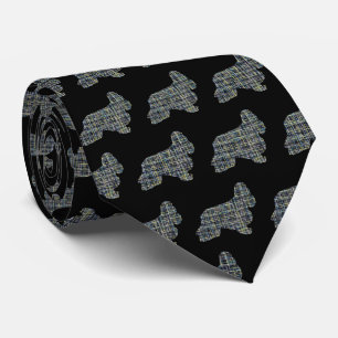 Gravata Cachorro Espanhol Cachorro Amarelo e Preto