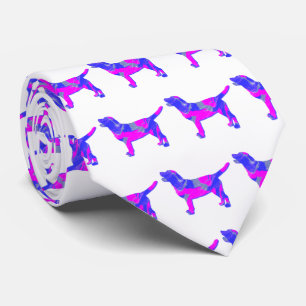 Gravata Cachorro Labrador Cachorro Rosa Silhuette Pescoço