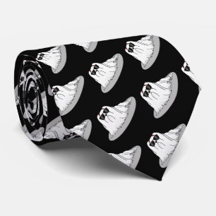 Gravata Cachorro Maltês legal com óculos de sol - Bonito