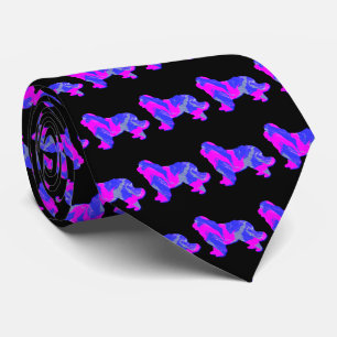 Gravata Cachorro Novo Cachorro Rosa Silhueta Preto
