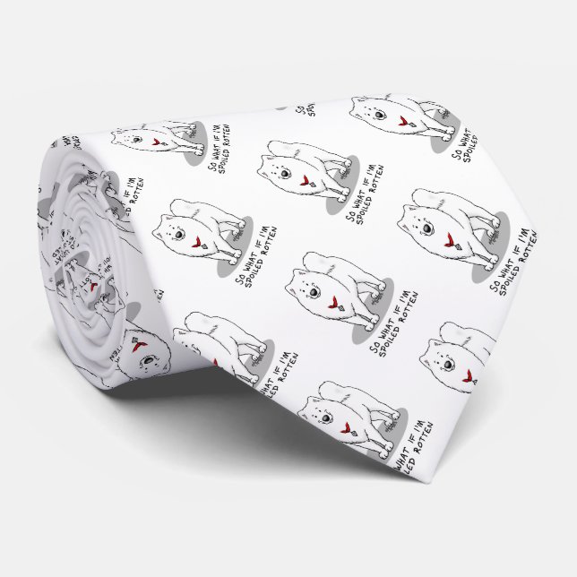 Gravata Cachorro Rachado Samoado Atitude Custa Engraçada (Rolled)