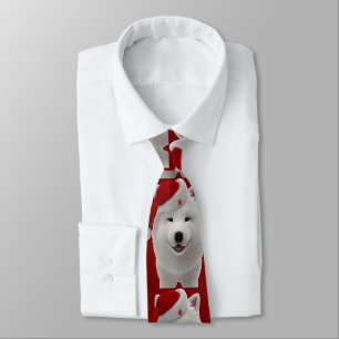 Gravata Cachorro Samoyed Estilo Cartoon Fofo Festivo Com P
