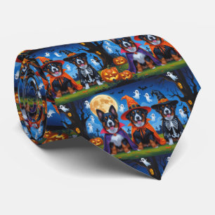 Gravata Cachorros Malinois Belgas Pumpkin Halloween Engraç