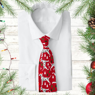 Gravata Cachorros Red Santa Hat, Feriado de Natal Dalmátic