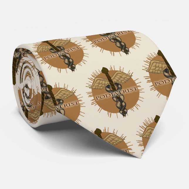 Gravata Caduceu de Podólogo (Rolled)