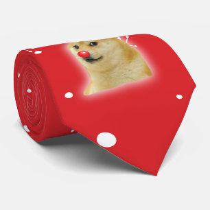 Gravata Cães Dogright Doggo Cão Memória de Natal Vermelho