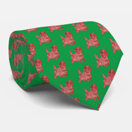 Gravata Cairn Terrier Christmas Dog Silhouette Neck Verde