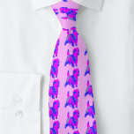 Gravata Cairn Terrier Dog Silhouette Rosa &Rosa claro Azul<br><div class="desc">Silhueta de cão Terrier, cor-de-rosa-quente e design de padrão abstrato azul em um fundo rosa. Procurando o presente perfeito de Dia de os pais para o amante do cão em sua vida? Não olhe mais que esta gravata que chama a atenção apresentando um padrão de silhueta impressionante de raça canina...</div>