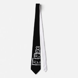 Gravata Cake Sketch Men's Wedding Tie