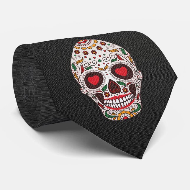 Gravata Calavera – Declaração Ousada (Rolled)