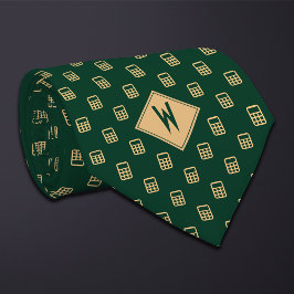 Gravata Calculadora de Contador Verde