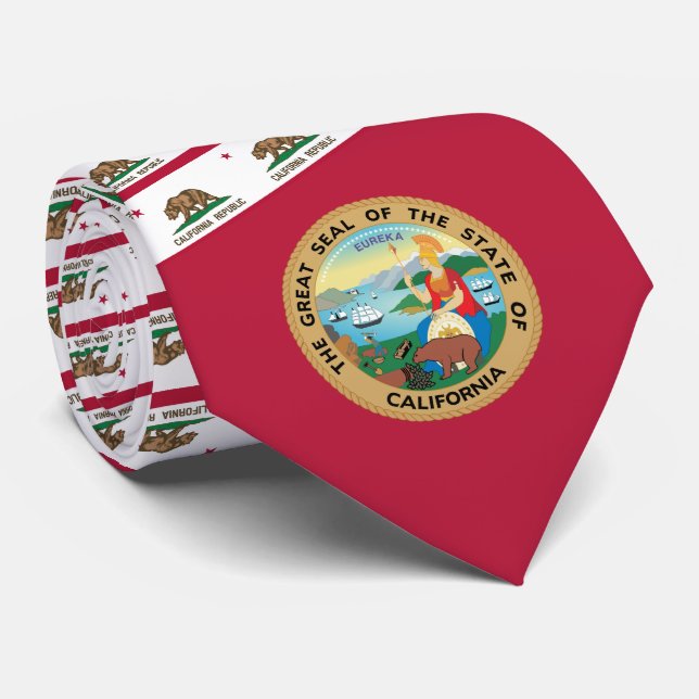 Gravata California Flag & Seal, Flag, California (Rolled)