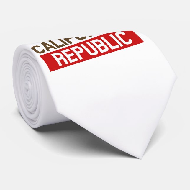 Gravata California Republic for Holidays style (Rolled)
