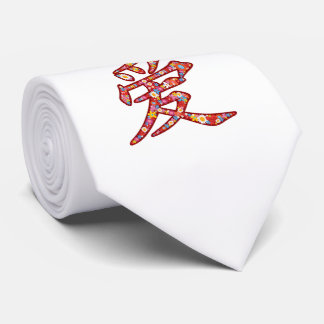 Gravata Caligrafia do amor chinês caligrafia