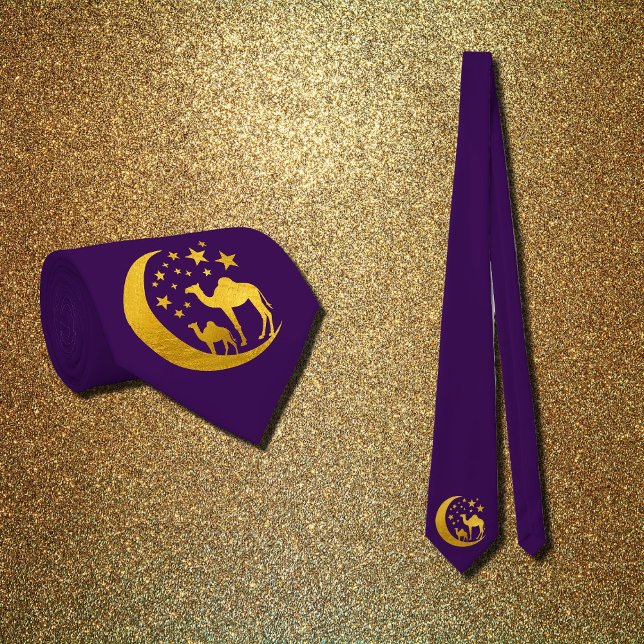 Gravata Camelos de Ouro Elegante (Criador carregado)