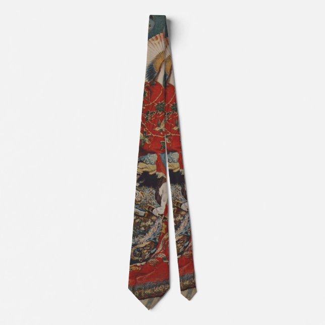 Gravata Camille Monet com traje japonês por Claude Monet (Frente)