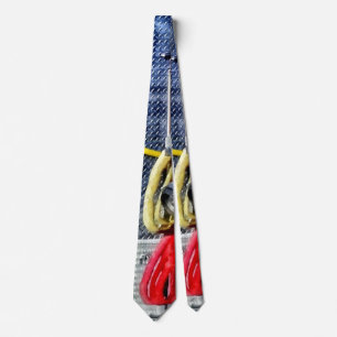 Gravata Caminhão de Fogo com Mangueiras e Ax