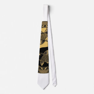 Gravata Camiseta Gráfica Yin Yang Dragões