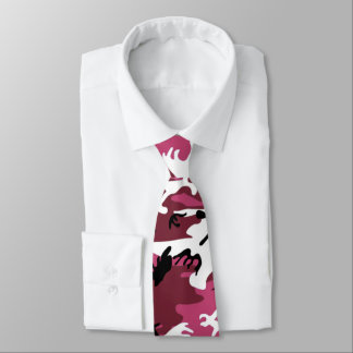 Gravata Camo cor-de-rosa