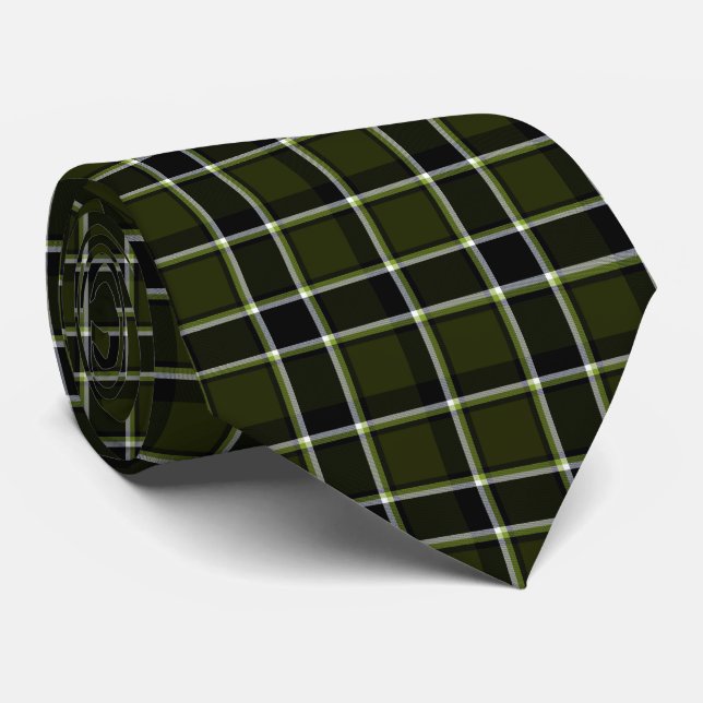 Gravata Camouflage Moderna Militar Padrão de Tartan (Rolled)