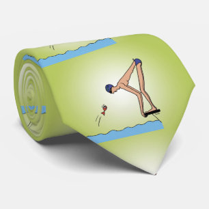 Gravata Campeão bonito engraçado do nadador que compete o