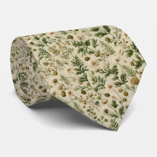Gravata Campo de Flores Silvestres Verde Oliva Casamento P