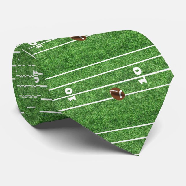 Gravata Campo de futebol 10 Yard Line Necktie (Rolled)