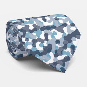 Gravata Camuflagem azul moderna