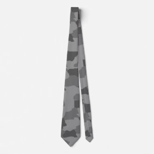 Gravata Camuflagem Cinza Militar