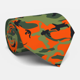 Gravata Camuflagem Laranja e Verde, Militar, Exército
