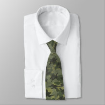 Camuflagem Militar Grunge Green Camo Mens Tie
