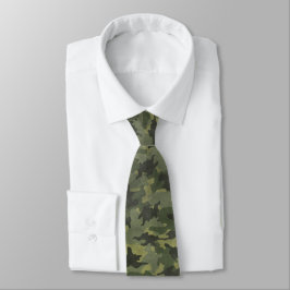 Gravata Camuflagem Militar Grunge Green Camo Mens Tie
