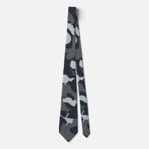 Gravata Camuflagem Militar norte-americana Camo Cinza sem